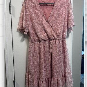 Pink floral dress